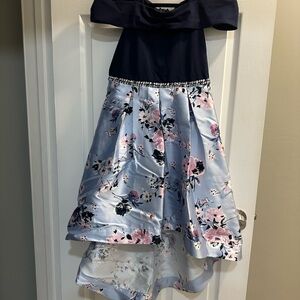 Speechless Navy and Floral Kids Dress